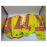 2 Hi-Vis Safety Vests L/XL Reflective