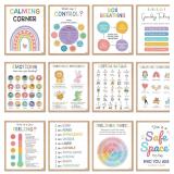 SEALED 12PC Calming Corner Classroom Posters