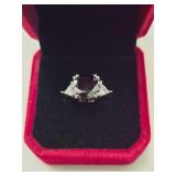 $3,175 App (5.00ct) Black Moissanite Ring Sz 5.5