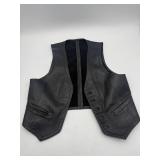 Black Leather Vest Classic Style