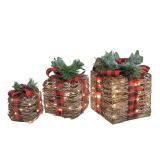 NEW $60 Set of 3 Christmas Lighted Gift Boxes