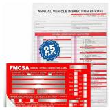 SEALED $53 25PK Vehicle Inspection Forms &Stickers
