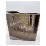 Set of 5 Crackle Glass Candleholders