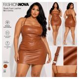 Fashion Nova Faux Leather Mini Dress 3X