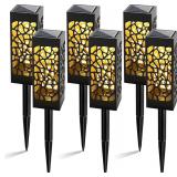 NEW $30 6PK Solar Path Garden Lights, Waterproof