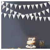 SEALED 10FT Glitter Triangle Garland