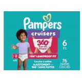 NEW $39 Size 6 Pampers Cruisers 72 Diapers