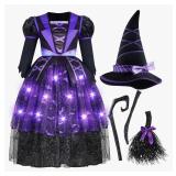 NEW $45 (M) Light Up Halloween Witch Costume