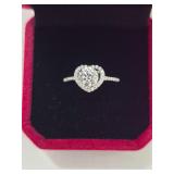 $1,050 App (1.00ct) Heart Shaped Ring Sz7