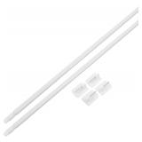NEW 2PK Expandable Curtain Rods No Drill 40-70cm