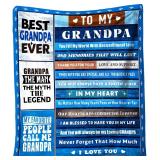 SEALED $32 Grandpa Soft Throw Blanket 50x60'