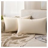 SEALED 2PK Velvet Cushion Inserts 12x20'