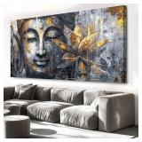 NEW $140 (47' x 23') Modern Buddha Canvas Painting