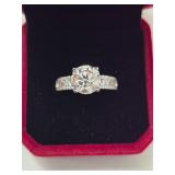 $1,950 App (3.00ct) Moissanite Ring Sz7.75