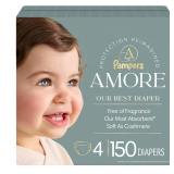NEW $149 Pampers Amore, Size 4 (15-34 lbs), 150ct