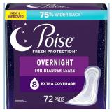 NEW $60 (8) 72ct Overnight Incontinence Pad