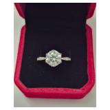 $1,875 App (3.00ct) Moissanite Ring Sz 9
