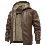 NEW $96 (M) Uusollecy Men's Leather Jacket