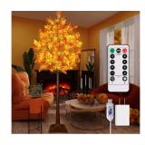 NEW $70 150cm Lighted Fall Tree, Artificial Maple