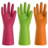 NEW (M) 3 Pairs Rubber Cleaning Gloves