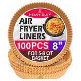 SEALED 100PC 8' Non-Stick Air Fryer Paper Liners