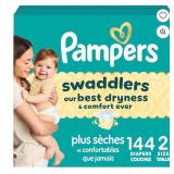 NEW $39 Size 2 Pampers Swaddlers 144 Diapers