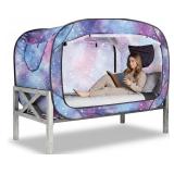NEW $150 Twin Privacy Pop Bed Tent Galaxy Print