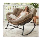 NEW $ 250 Outdoor Papasan Rocking Chair