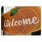 NEW $35 Welcome Mat Pumpkin Shaped