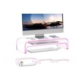 NEW $35 Acrylic Dual Monitor Stand Riser, 2 Tier
