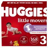 NEW $44 (Size 3, 168ct) Huggies Baby Diapers
