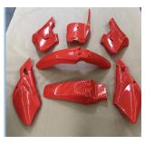 NeW $74 7 PCs Red Plastic Fairing Body Cover Kits