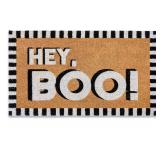NEW $38 Hey Boo Door Mat 30x17 Inch, Halloween