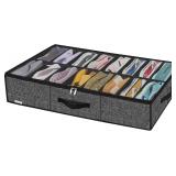 NEW $31 Under Bed Shoe Organizer w/ Handles