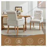 NEW $200 Fabric Dining Chair with Arms