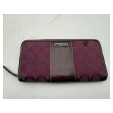 Coach Signature Zip Around Wallet