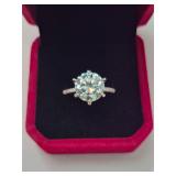 $3,275 App (5.00ct) Moissanite Ring Sz7