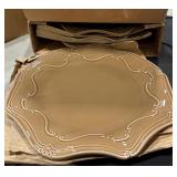 NEW $54 (4-Pack, Brown) Dinner Plates