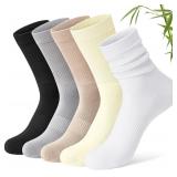 NEW $30 5PK (M) Bamboo Crew Socks