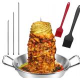 NEW $49 Shawarma Stainless Skewer &Stand Pan Set