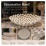 Large White Decorative Openwork Bowl 17.5ï¿½