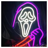 NEW $46 Halloween Ghost Face Neon Sign