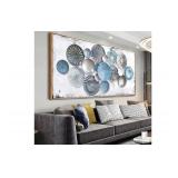 NEW $100 Wall Art Floral Rustic Wall Decor Blue