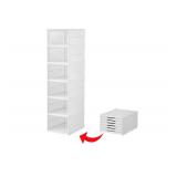 NEW $45 Shoe Storage Box, 6 Tier Foldable Plastic