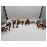 Christmas Village Houses & Figures Set