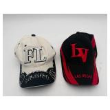Las Vegas & Orlando Souvenir Caps 2pc
