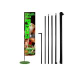 NEW $49 Anley Rectangle Feather Flagpole Set