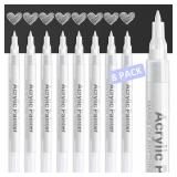 NEW 8PK White Paint Pen Acrylic Markers