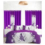 SEALED $100 (9) Pcs California King Purple Bed Set