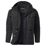 NEW $133 Men's Sherpa Lined Fleece Hooded Parka(S)